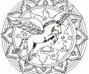 Coloriage Cheval Volant Mandala En Ligne