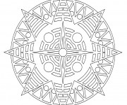 Coloriage et dessins gratuit Étoile Mandala En Ligne à imprimer