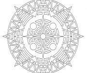 Coloriage et dessins gratuit Étoile Mandala En Ligne à imprimer