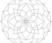 Coloriage et dessins gratuit Fleur Mandala En Ligne à imprimer