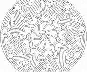 Coloriage et dessins gratuit Mandala artistique En Ligne à imprimer