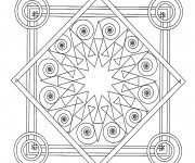 Coloriage et dessins gratuit Mandala Carreau Adulte à imprimer