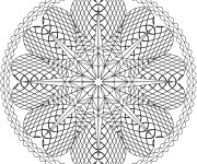 Coloriage et dessins gratuit Mandala Coeurs En Ligne à imprimer