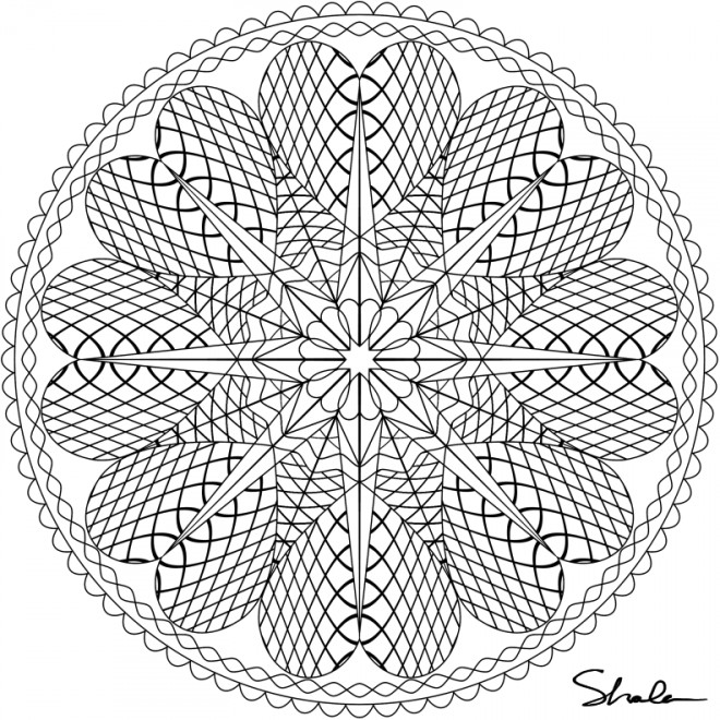 Coloriage Mandala Coeurs En Ligne Dessin Gratuit à Imprimer