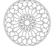 Coloriage Mandala dessin Facile
