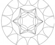 Coloriage Mandala Diamond facile