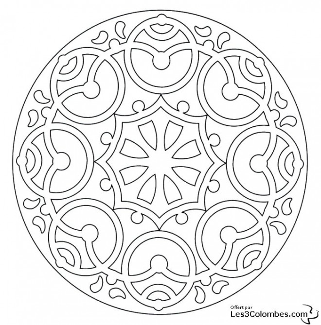 Coloriage Mandala En Ligne à télécharger