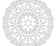 Coloriage et dessins gratuit Mandala En Ligne dimensionnel à imprimer
