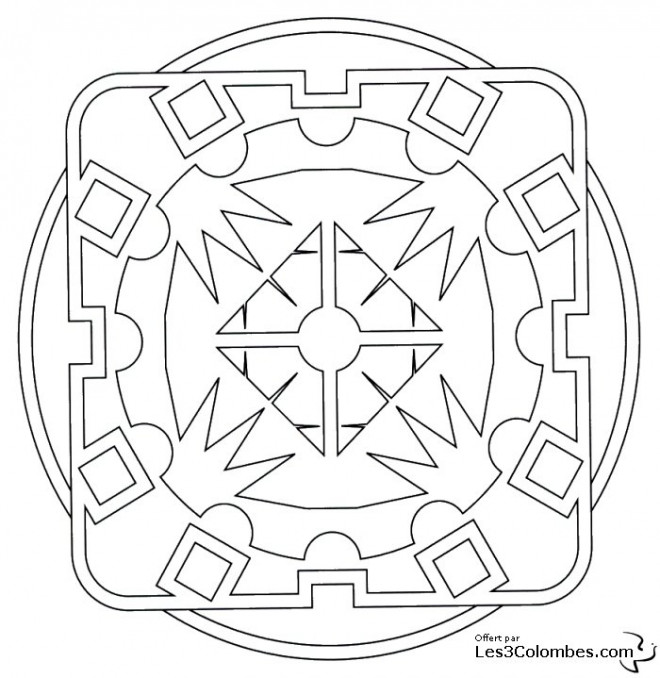 Coloriage Mandala En Ligne Gratuit Dessin Gratuit à Imprimer