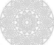 Coloriage Mandala Fleur multi-Pétales En Ligne