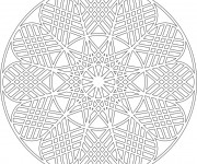 Coloriage Mandala Fleur multi-P&eacute;tales En Ligne