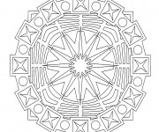 Coloriage Mandala Lignes et Formes