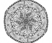 Coloriage et dessins gratuit Mandala noir En Ligne à imprimer