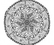 Coloriage Mandala noir En Ligne