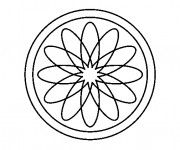 Coloriage Mandala Nucléaire facile