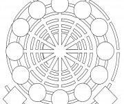 Coloriage et dessins gratuit Mandala Spirale En Ligne à imprimer