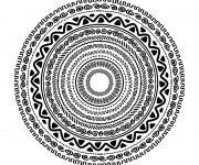 Coloriage Mandala Symboles vecteur