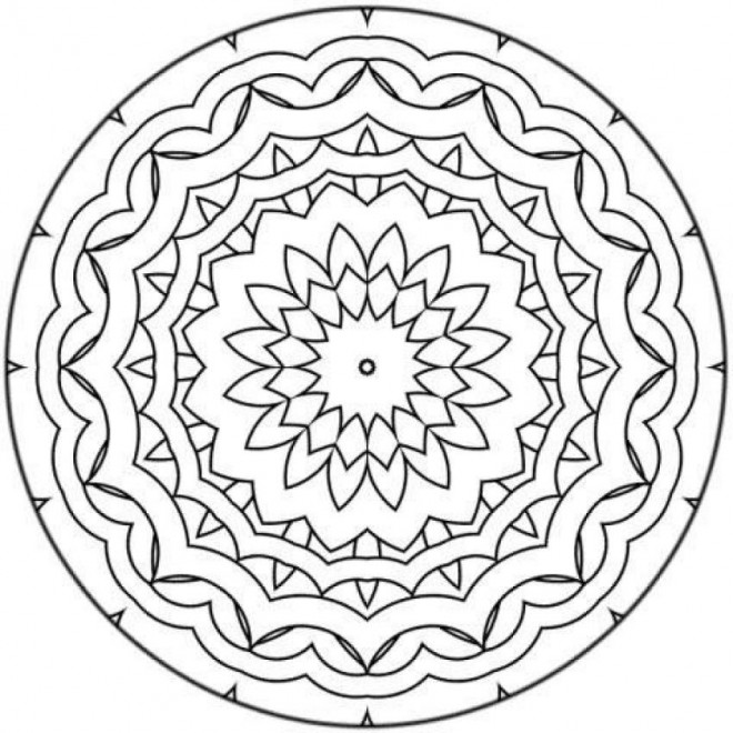 Coloriage Mandala Facile Adorable Dessin Gratuit à Imprimer