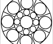 Coloriage D&eacute;coration Mandala Facile