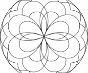 Coloriage et dessins gratuit Géométrique Mandala Facile à imprimer