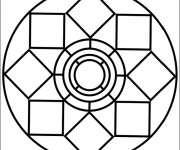 Coloriage Magique Mandala Facile