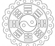 Coloriage Mandala de Paix Facile