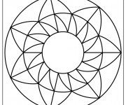 Coloriage et dessins gratuit Mandala Facile à décorer à imprimer