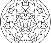 Coloriage et dessins gratuit Mandala Facile à faire à imprimer