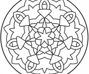 Coloriage et dessins gratuit Mandala Facile à faire à imprimer