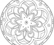 Coloriage et dessins gratuit Mandala Facile magique à imprimer