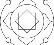 Coloriage et dessins gratuit Mandala Facile splendide à imprimer