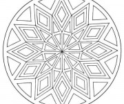 Coloriage Mandala Facile stylis&eacute;