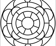 Coloriage et dessins gratuit Mandala Facile vectoriel à imprimer