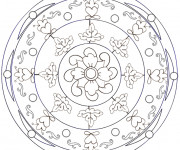 Coloriage et dessins gratuit Mandala Fleur relaxante à imprimer