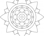 Coloriage et dessins gratuit Mandala Fleur stylisée à imprimer
