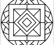 Coloriage Mandala Formes Facile