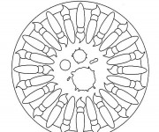 Coloriage Mandala Pinceau Facile