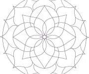 Coloriage Mandala stylisé adulte