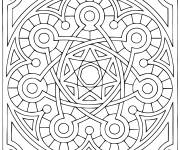 Coloriage Mandala tr&egrave;s facile