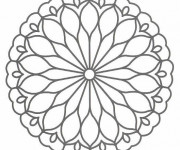 Coloriage Rose Mandala Facile