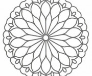Coloriage Rose Mandala Facile