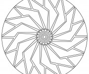 Coloriage Simple Mandala en Ligne