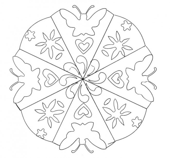 Coloriage Mandala Fleur Et Papillon Dessin Gratuit à Imprimer