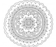 Coloriage et dessins gratuit Les Mandalas Fleurs à imprimer