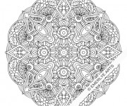 Coloriage Mandala Fleur difficile à imprimer