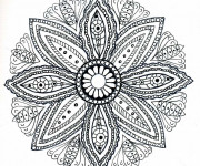 Coloriage Mandala Fleurs Adulte Dessin