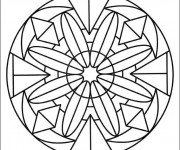 Coloriage Mandala Fleurs crystalisé