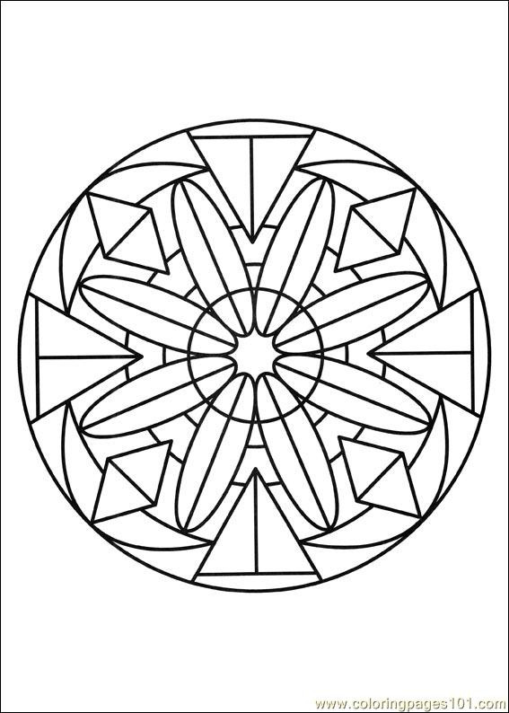 Coloriage Mandala Fleurs crystalisé dessin gratuit à imprimer