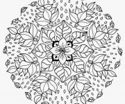 Coloriage Mandala Fleurs en Hiver