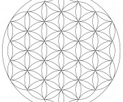 Coloriage et dessins gratuit Mandala Fleurs Géométrique à imprimer